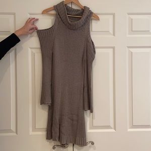 Cold Shoulder Sweater Dress